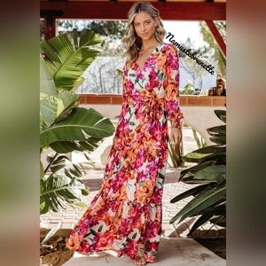 Flying Tomato Floral Tiered Maxi Dress
